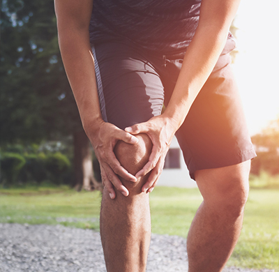 Man having pain in his knee