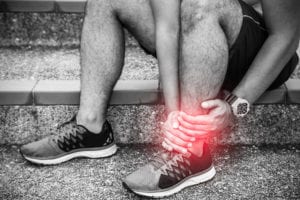 Man having foot pain