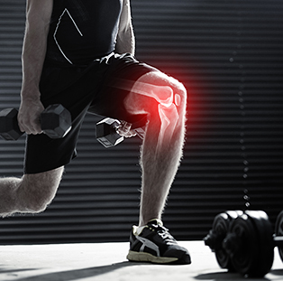 Digital image of man knee