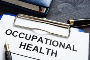 Occupational health written on Paper