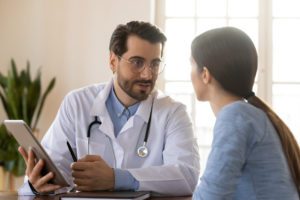 family medicine doctor talking to patient