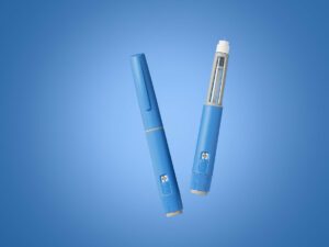 Two dosing pens of a Semaglutide drug used for weight loss